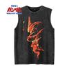 Regatas Masculinas Gundam de Verão Roupa de Ginástica Camiseta Sem Mangas Lavagem Vintage Oversized Harajuku Colete Streetwear Y2k