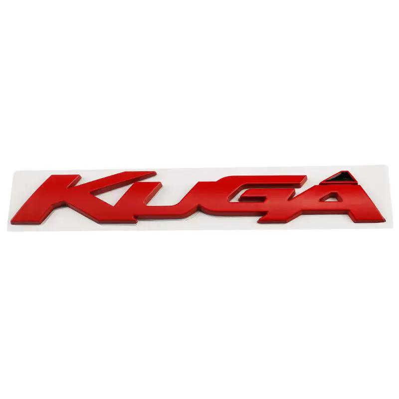 1Pc 3D Metal Badge Letter Car Tail Rear Trunk Emblem Sticker Decoration For KUGA Logo Car Accessories