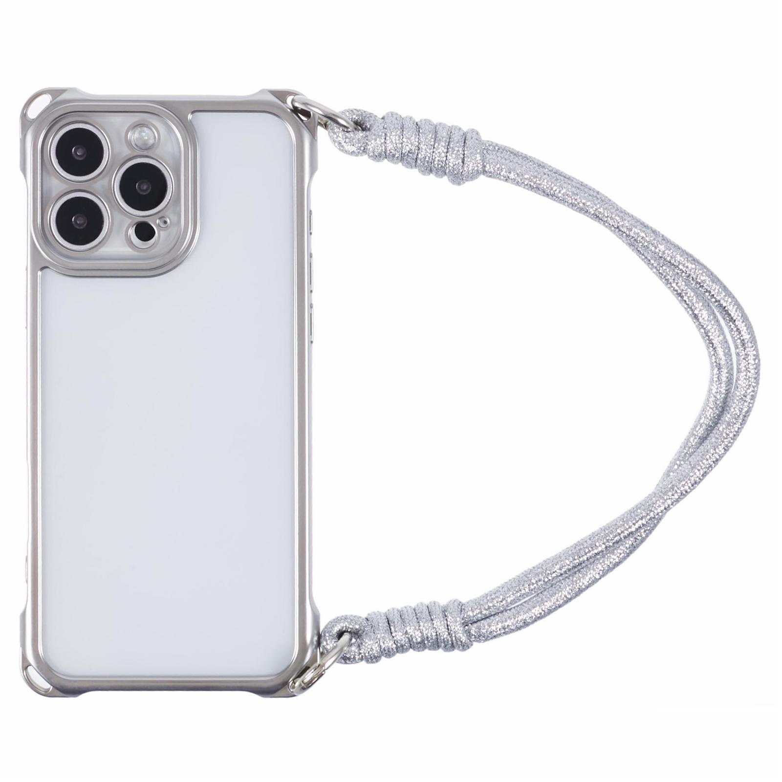 

Чехол для iPhone 16 Pro Усиленные углы Ударопрочный ТПУ Чехол для телефона с ремешком на запястье D