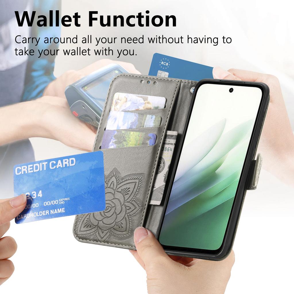 Für Xiaomi Redmi 15 4G (EU) (171 mm) Hülle mit Riemen Schmetterlingsmuster PU-Leder Geldbörse Handyhülle