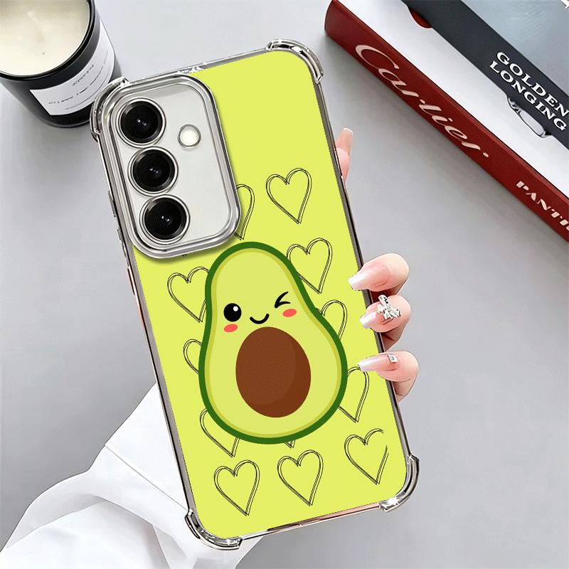 

Cartoon Cute Avocado Plating Phone Case For Samsung A17 A07 A37 A57 A16 A56 A15 A55 A14 A54 A13 A53 A26 A36 A25 A35 A24 A34 A23 Samsung A04S