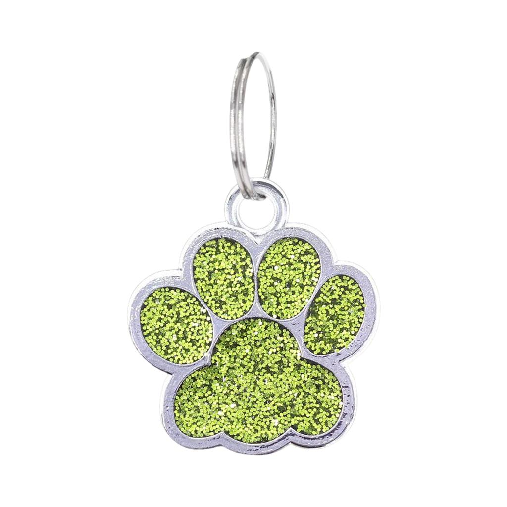 Personalized Colorful Glitter Droplet Dog Print Pet Pendant Accessory Keychain