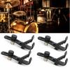 Shockproof Drum Clamps, 4-Piece Drum Mic Clips, Durable and Sturdy for Clubs and Homes