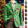 Мужской уродливый рождественский вельветовый теплый карманный пиджак-кардиган, мужской повседневный костюм