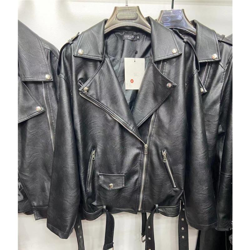 Today's Popular Leather Jacket Women's New Style Imitation Sheepskin Loose Motorcycle Leather Jacket Retro