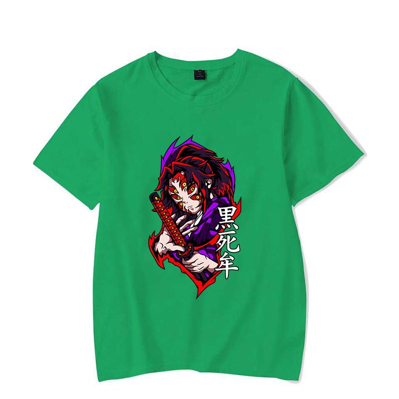 

Новая футболка с принтом Кокушибо из аниме, женская, мужская, с коротким рукавом, топы, футболки, летняя мода, свободная, повседневная футболка 4XL