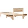 Brown Bed Frame with Headboard 75 x 190 cm Solid Pine Wood