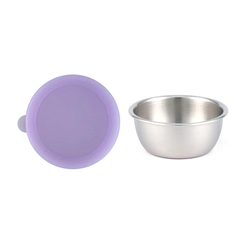 Stainless Steel Sauce Containers With Silicone Lids Reusable Leak-proof Condiment Cup Salad Dressing
