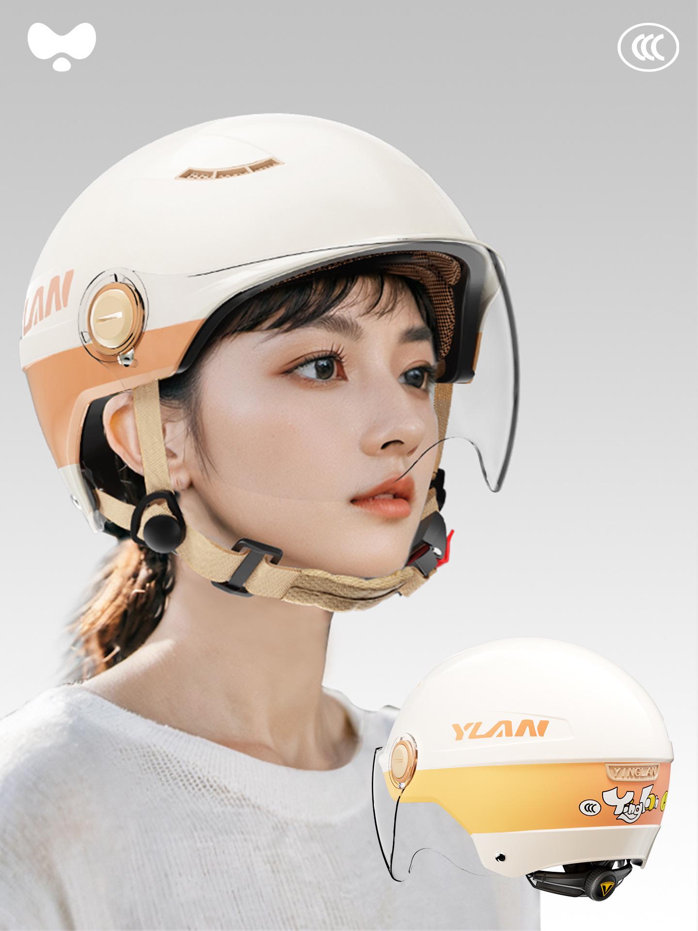 Yinglan Unisex 3C Certified Electric Motorcycle Half Helmet for All Seasons One Size