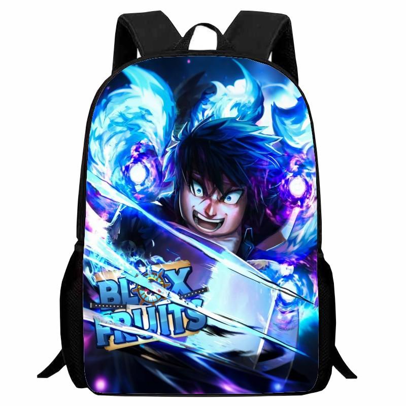 Stampa Roblox Blox Fruits Zaino Scolastico Studente Cartone Animato Merchandising Gioco Zaino Ragazzi Ragazze