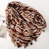 88*180cm Luxury Leopard Print Ladies Soft Women Viscose Scarf Female Cotton Linen Feeling Shawl Tassel Four Seasons Muslim Hijab