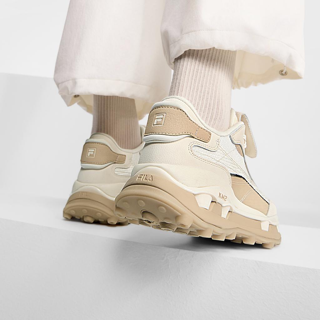 Fila KM2 Fashion Versatile Daily Low-Top Casual Shoes Women Sneaker White Brown F12W433105FPW