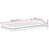 VidaXL Matelas en mousse blanc 80x200 cm dureté H2 H3 356338
