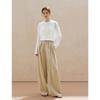 INMAN Women's Pleated Lyocell Wide-Leg Pants