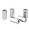 5PCS M10 Hex Coupling Nut Stainless Steel Rustproof Silver Connector Nut for Bolts Studs