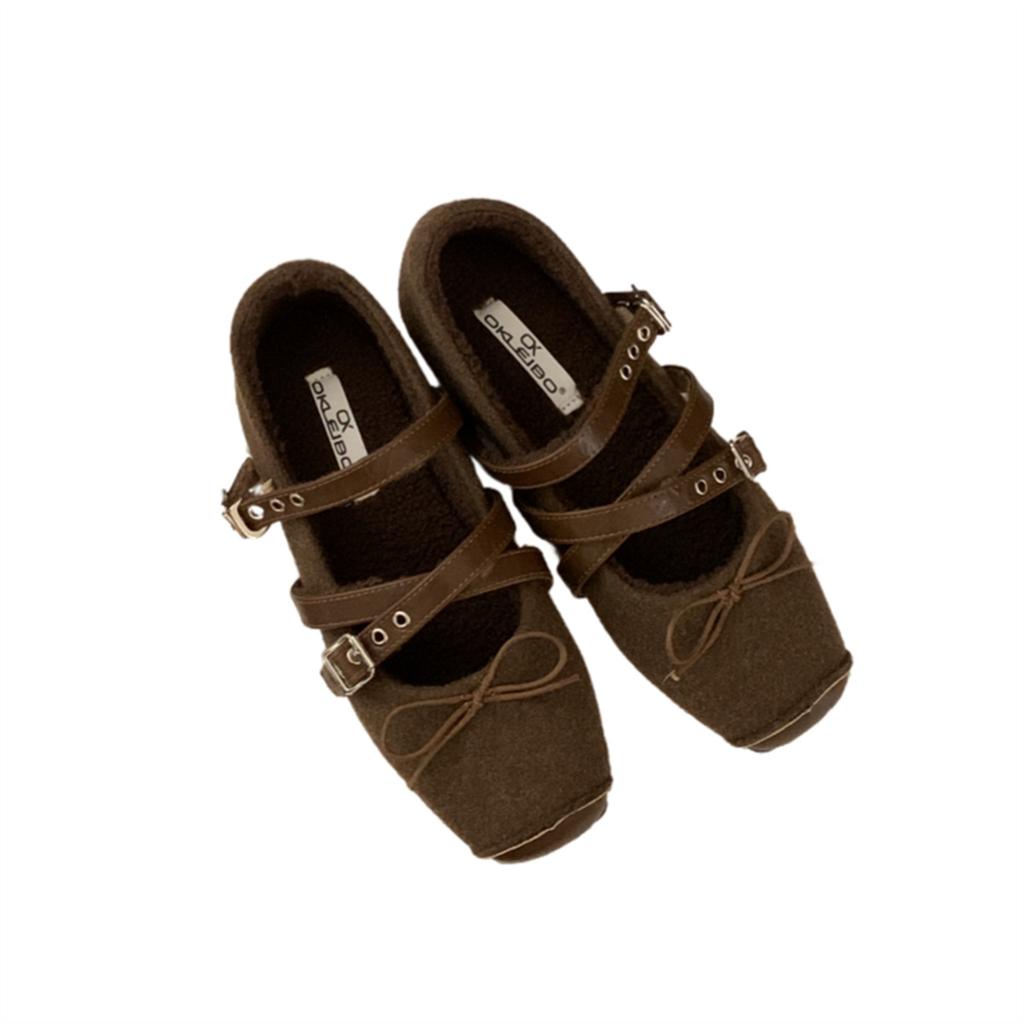 Koreańskie retro buty babci w panterkę pasek krzyżowy klamra kok płaskie buty na co dzień bajkowy styl lekkie usta buty Mary Jane