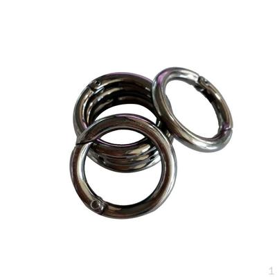 5 Pieces Metal Snap Hooks Spring Rings Clasp Carabiner Buckle Bag Key Accessories 28mm - Gray,
