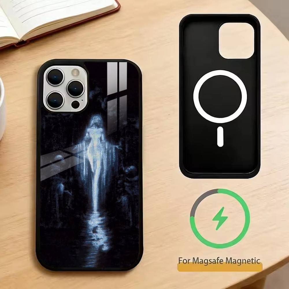 Dark Fantasy Gothic Phone Case For iPhone17,16,15,14,13,12,11 Plus,Pro Magnetic with Magsafe Wireless Charging