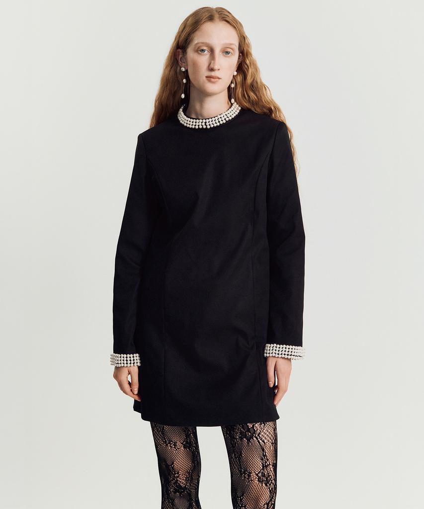 Meibeoyu Flavin Pearl Dress _ Black