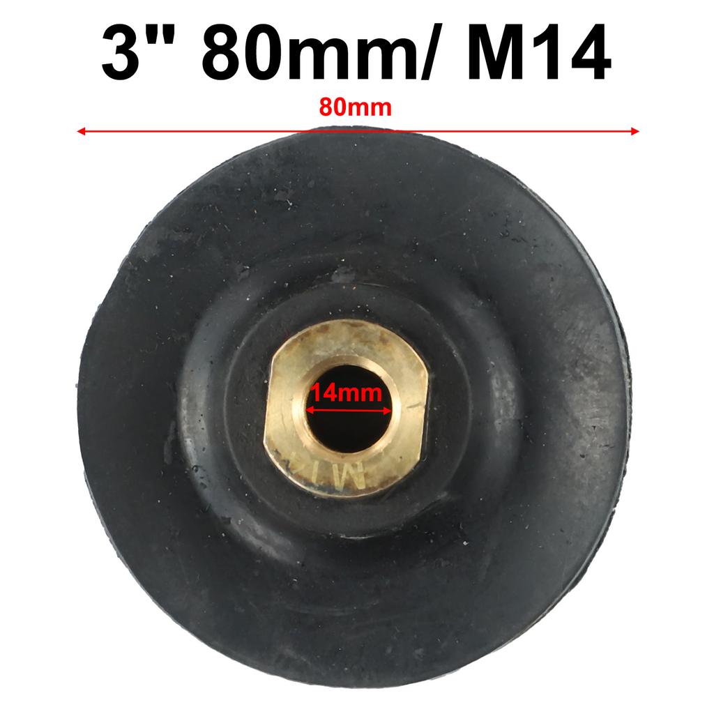 Rubber Backing Pad Polishing Grinding Disc Holder For Angle Grinder M10 M14 Rubber Polishing Pad Backing For Angle Grinder