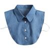 Adjustable Straps Denim Fake Collar Korean Style Turtleneck Fake Collar Detachable Collar  Student