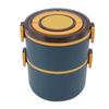 Stackable Lunch Box 1600ml Dual Layers Stainless Steel BPA Free Heat Preservation Durable Bento Box for Office Travel