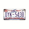 Vintage Tin Art with 1530 License Plate Design: Ideal for American - style Background Wall Decor