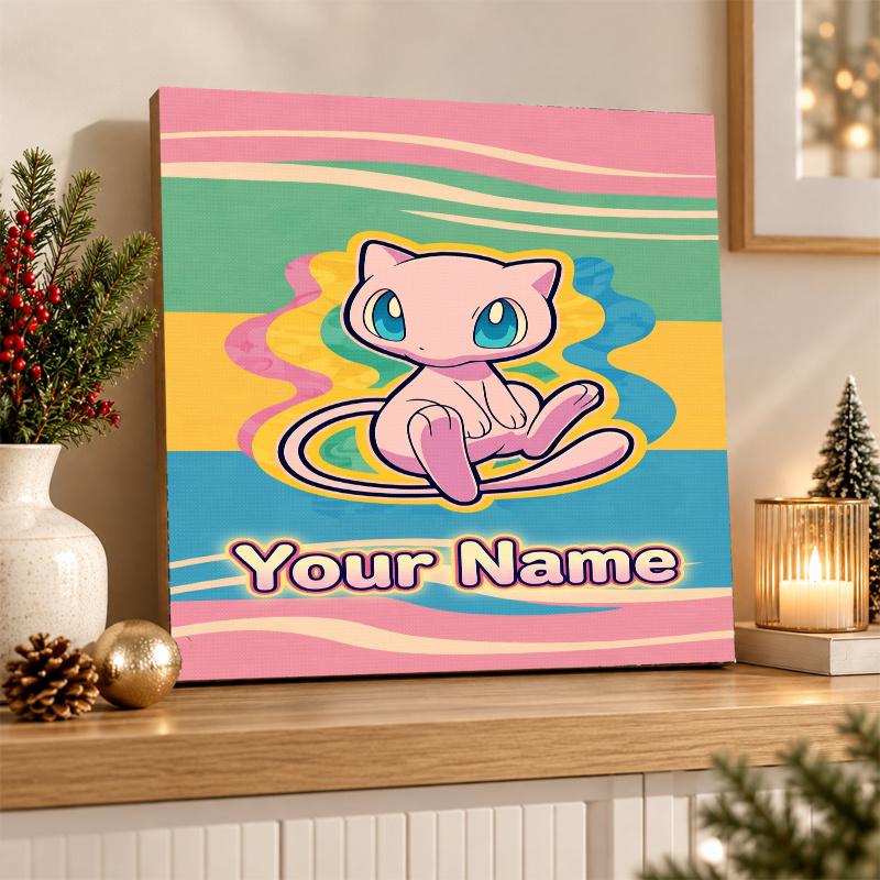 Mew Custom Name Diamond Painting Personalized 5D Full Drill DIY Diamond Art Home Decor