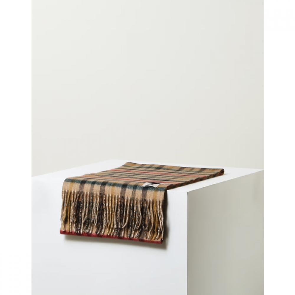 Daks Unisex Reversible Cashmere 100  Brown Check Muffler Dcmu6f860w2