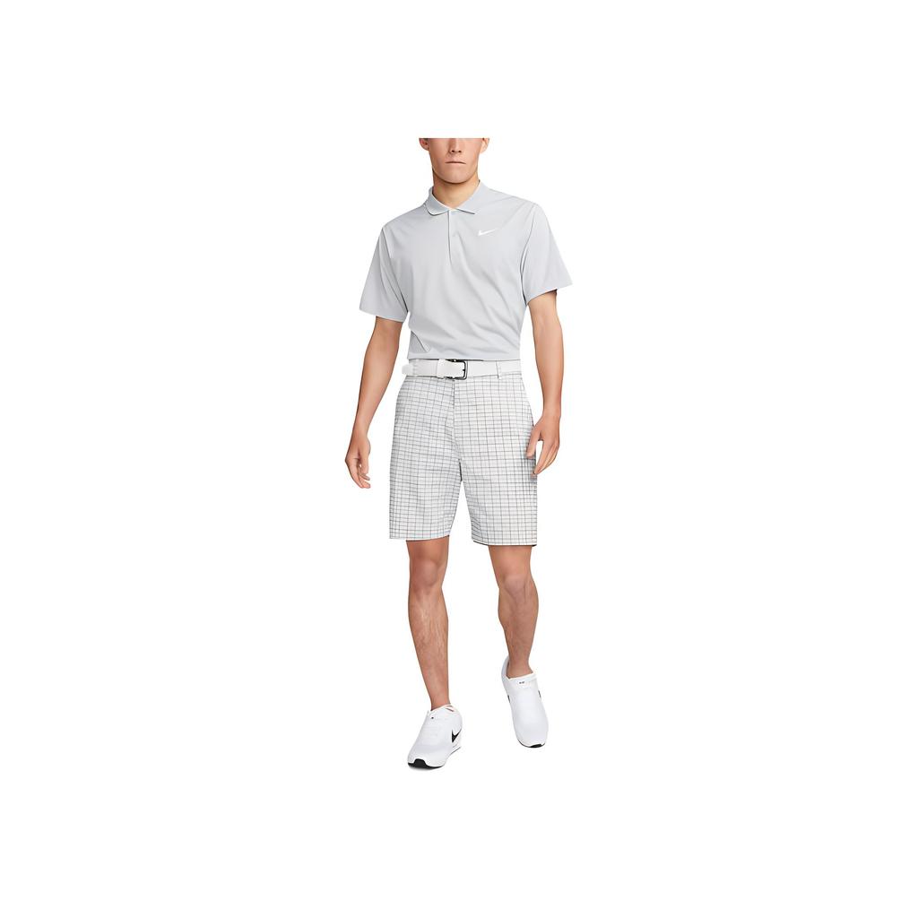 Nike Classic Plaid Pattern Button-Down Straight Shorts Men Bottoms White DN1960-077