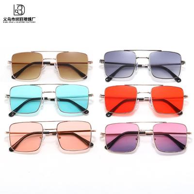 Modische Kindersonnenbrille aus Metall, quadratisch, für Reisen, Sonnenschutz, UV-Schutz, Augenschutz, Brille, Flut