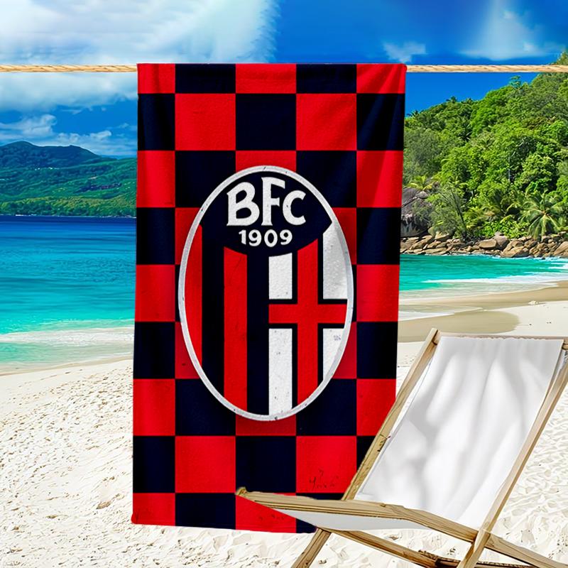 Football Bologna Beach Towel - Soft, Absorbent Microfiber, Lightweight, Ideal for The Beach, Parties, Travel, Camping Fan Gifts