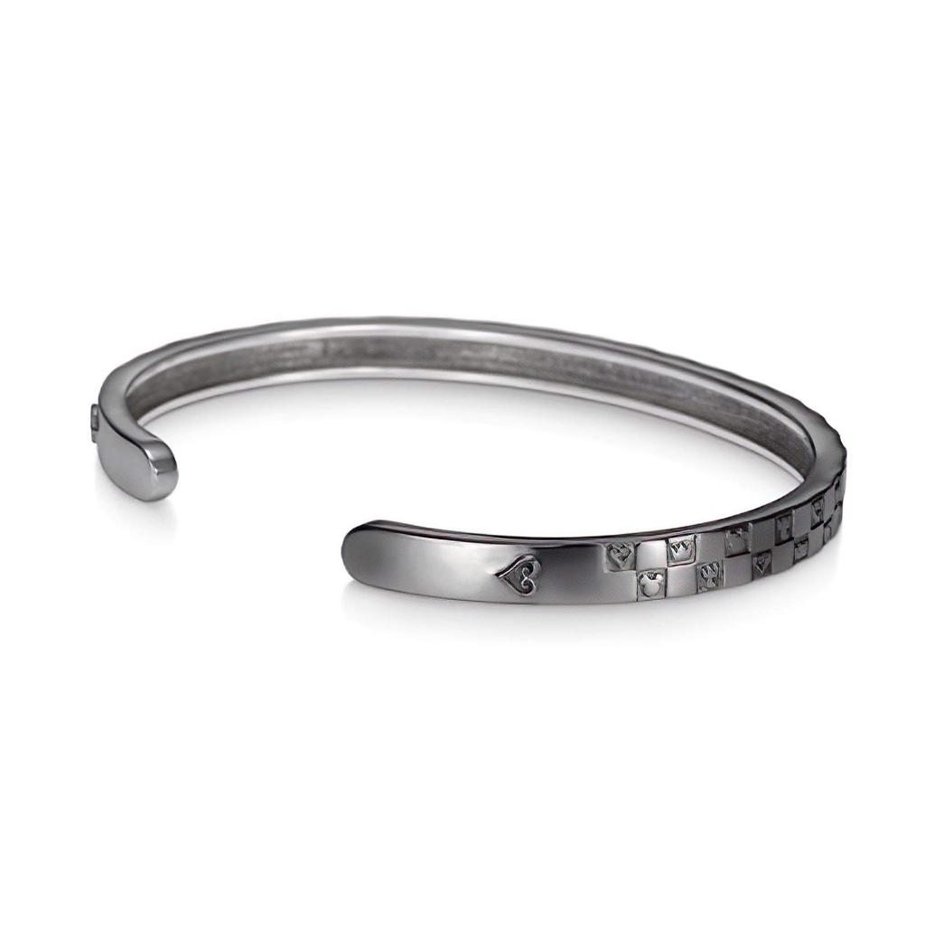 U-Treasure Kingdom Hearts Merchandise Bangle/Monogram Bangle "Double" / Silver (Black Coating) Accessory Jewelry Gift BaDKH-701