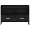 TV Stand 71.5 x 33 x 47 cm Black Oak Wood Based Material