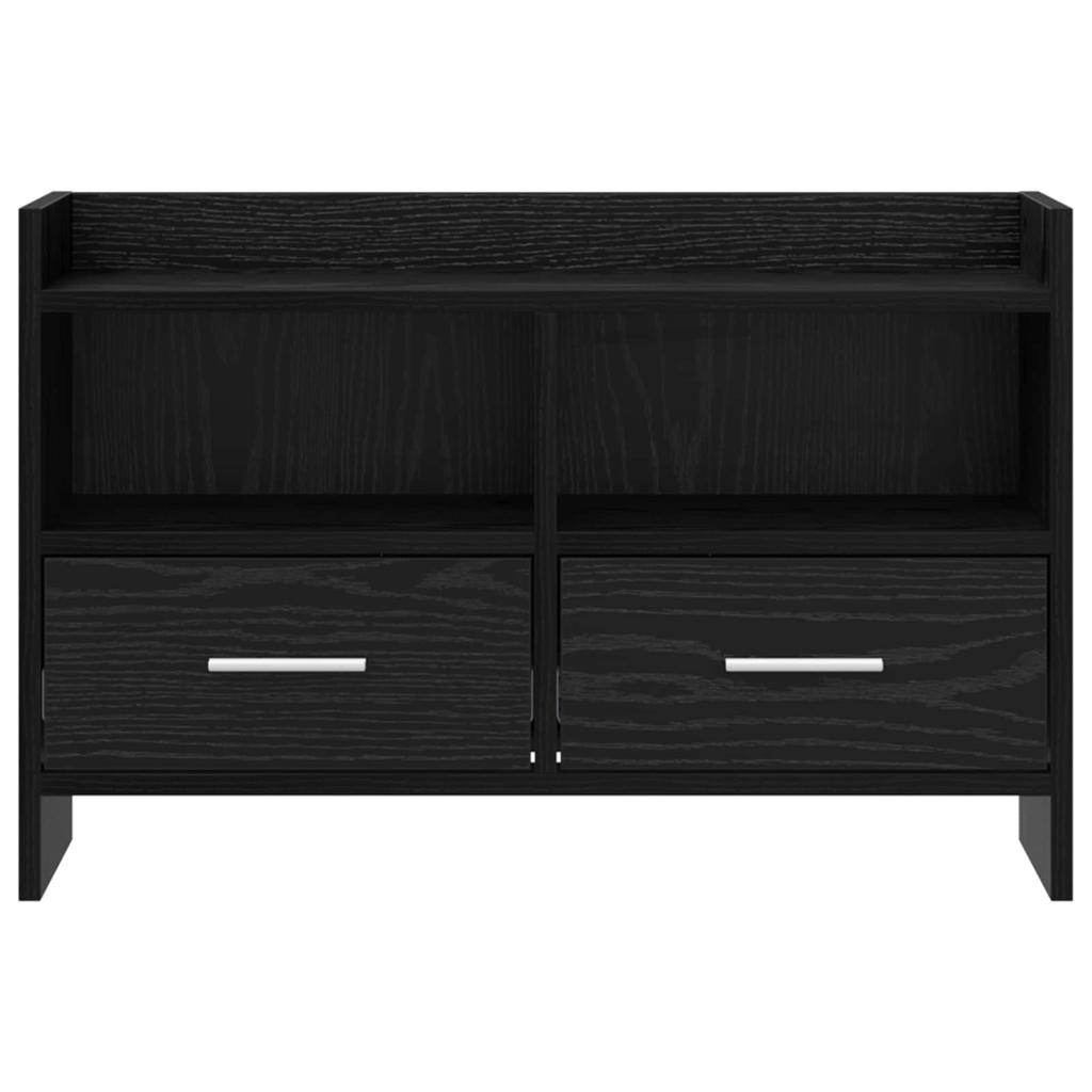 TV Stand 71.5 x 33 x 47 cm Black Oak Wood Based Material