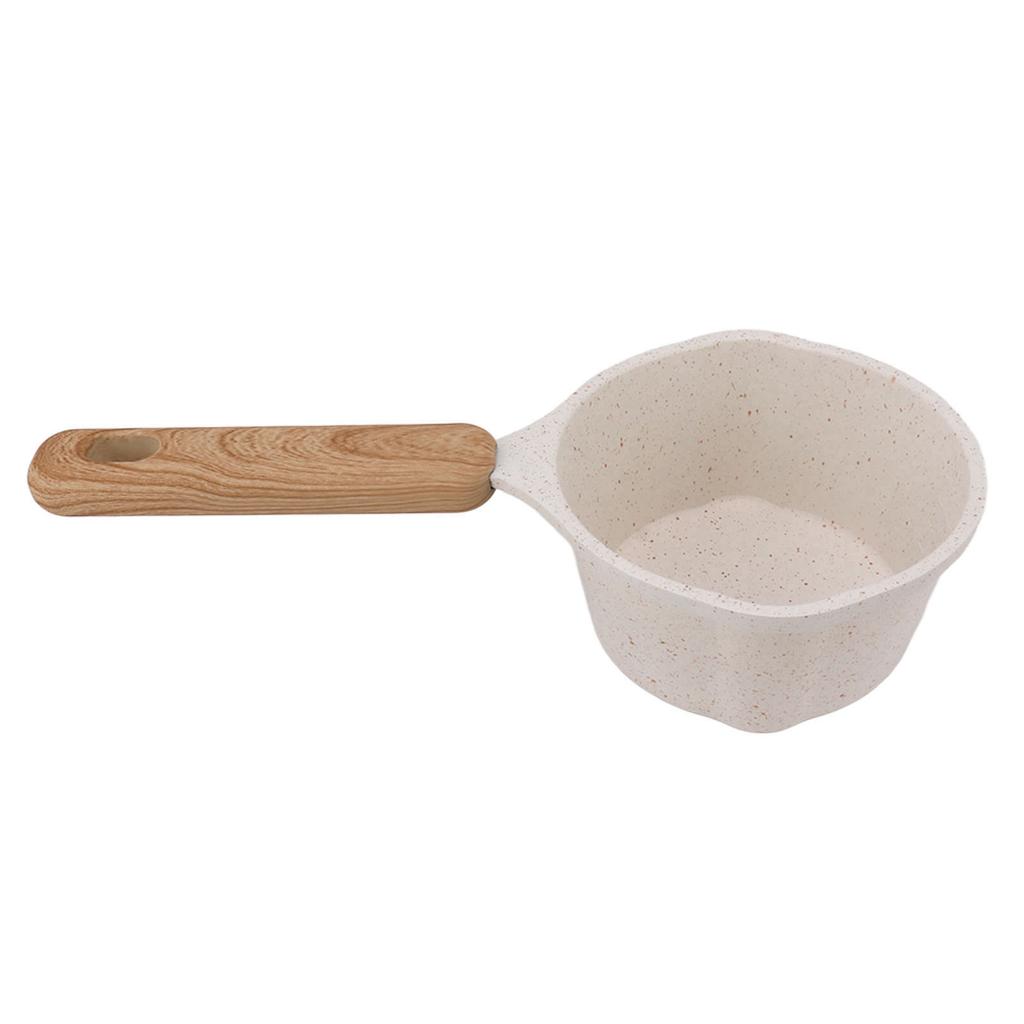 Nonstick Small Pot Small White Sauce Pan Flat Bottom Milk Pot Multifunctional Cooking Pot for