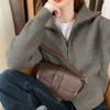 Casual Knitted Cardigan Sweaters Women Autumn Winter Vintage Zip-up Solid Loose Long Sleeve Tops Knitwear Chic Kpop