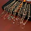 Elegant Vintage Rhinestone Necklace Exquisite Colored Crystal Necklace  Women