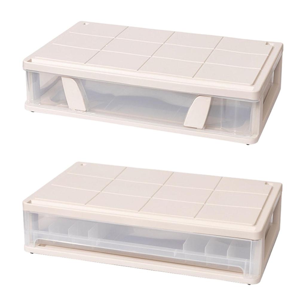 Under Bed Storage Box Closet Organizer Lidded Storage Bin Container for Study Room