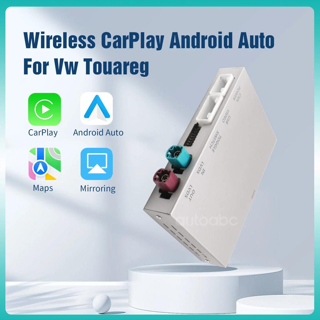 CarPlay wireless Android Auto for Volkswagen Touareg, 8 “ display, mirror, car playback, AirPlay limitation, RNS850, 2010-2018