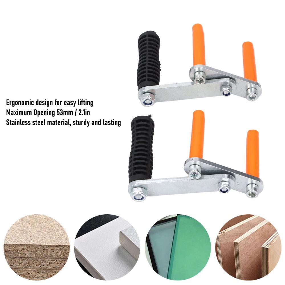 2pcs 53mm / 2.1in Clamping Capacity Gripper Lifting Tool Panel Clamp Carrier For Doors