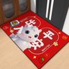 Cartoon Pattern Chinese New Year Door Mat Horse Pattern 40*60cm Horse Year Floor Mat Dirt Resistant New Year Carpet