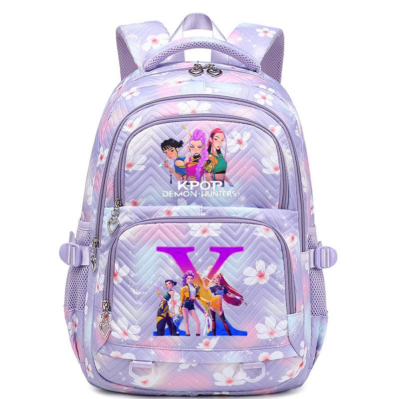 Kinder Mädchen Kpop Rumi Zoey Mira Buchstaben Aufdruck Student Schultasche Wasserdichter Rucksack