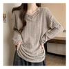 NaVaVa Men Ribbed V Neck Long sleeVe KniT T shirT Nk2335