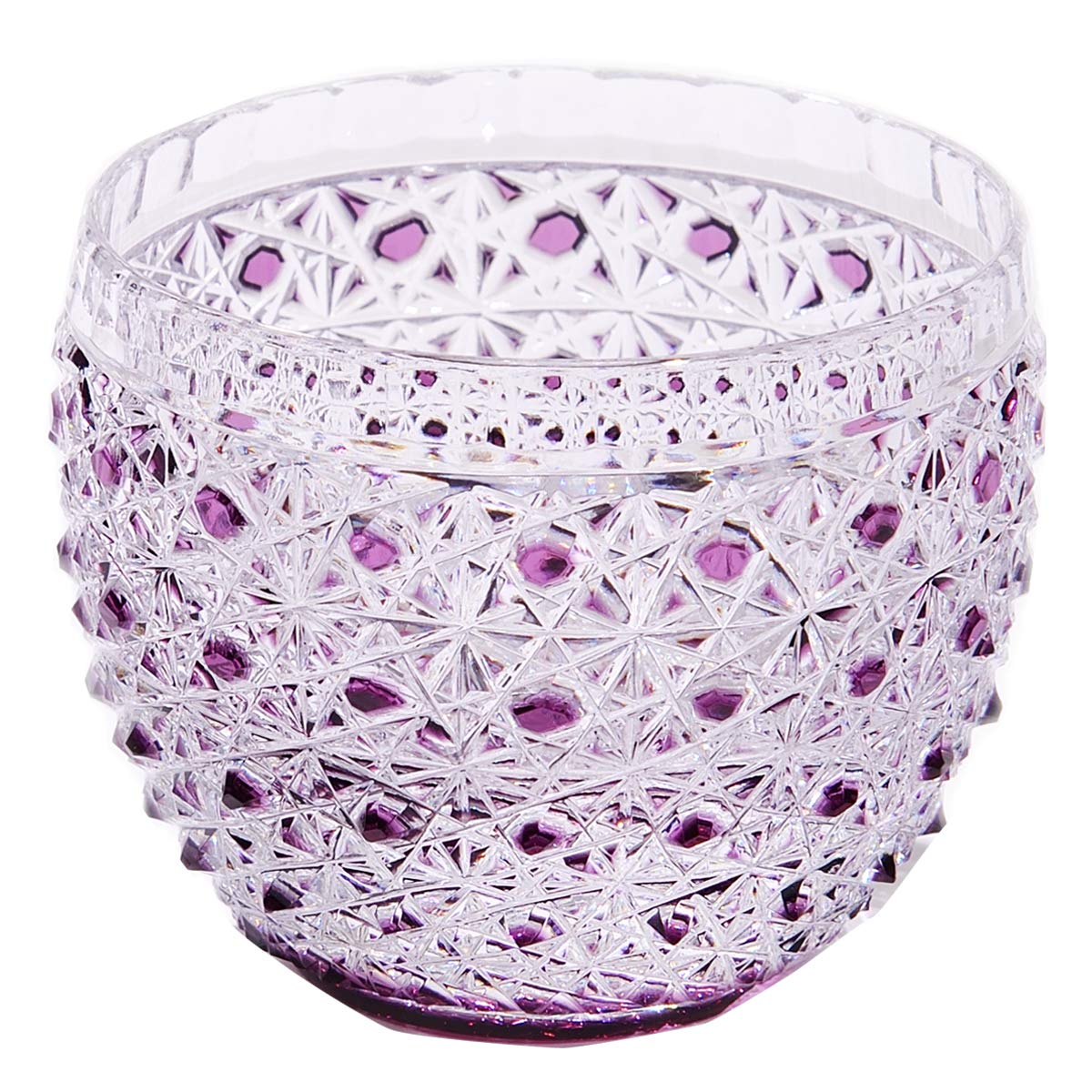 

Kobo official direct Crystal Edo Kiriko chrysanthemum basket pattern sake cup in paulownia made in Japan [Taimuro sales] (purple) 5100-56 box, фіолетовий