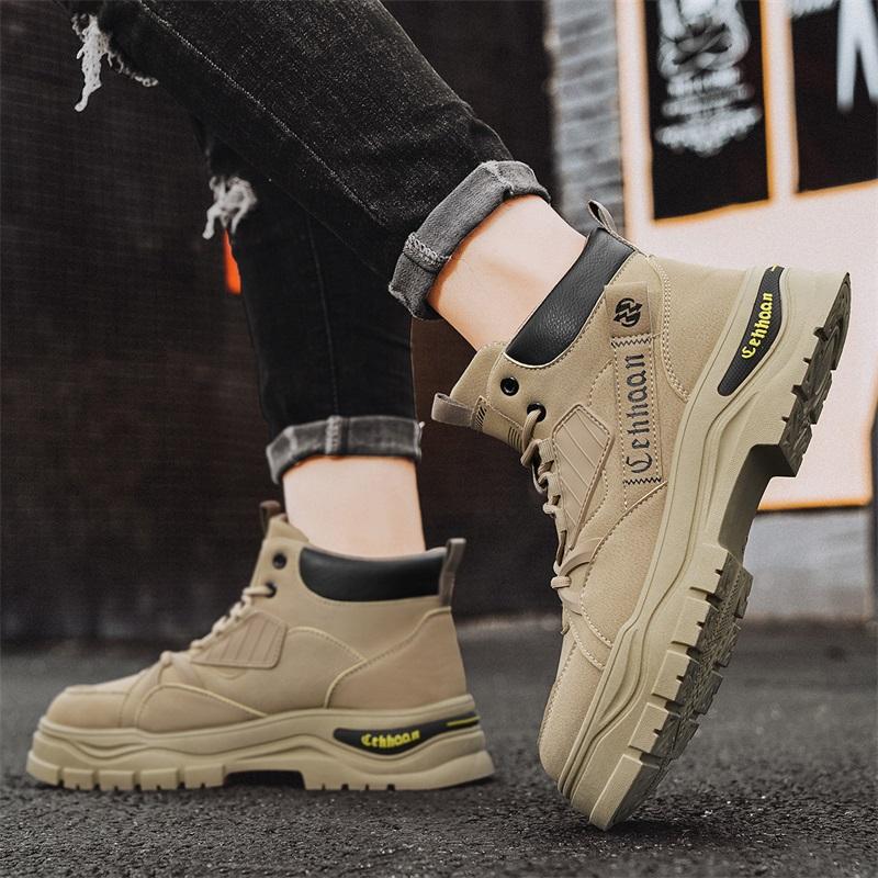 Fashion PARZIVAL Winter Ankle Boots Men's Boots Outdoor Motorcycle Boots Comfortable High-top Work Boots Male Casual Shoes Wholesale
