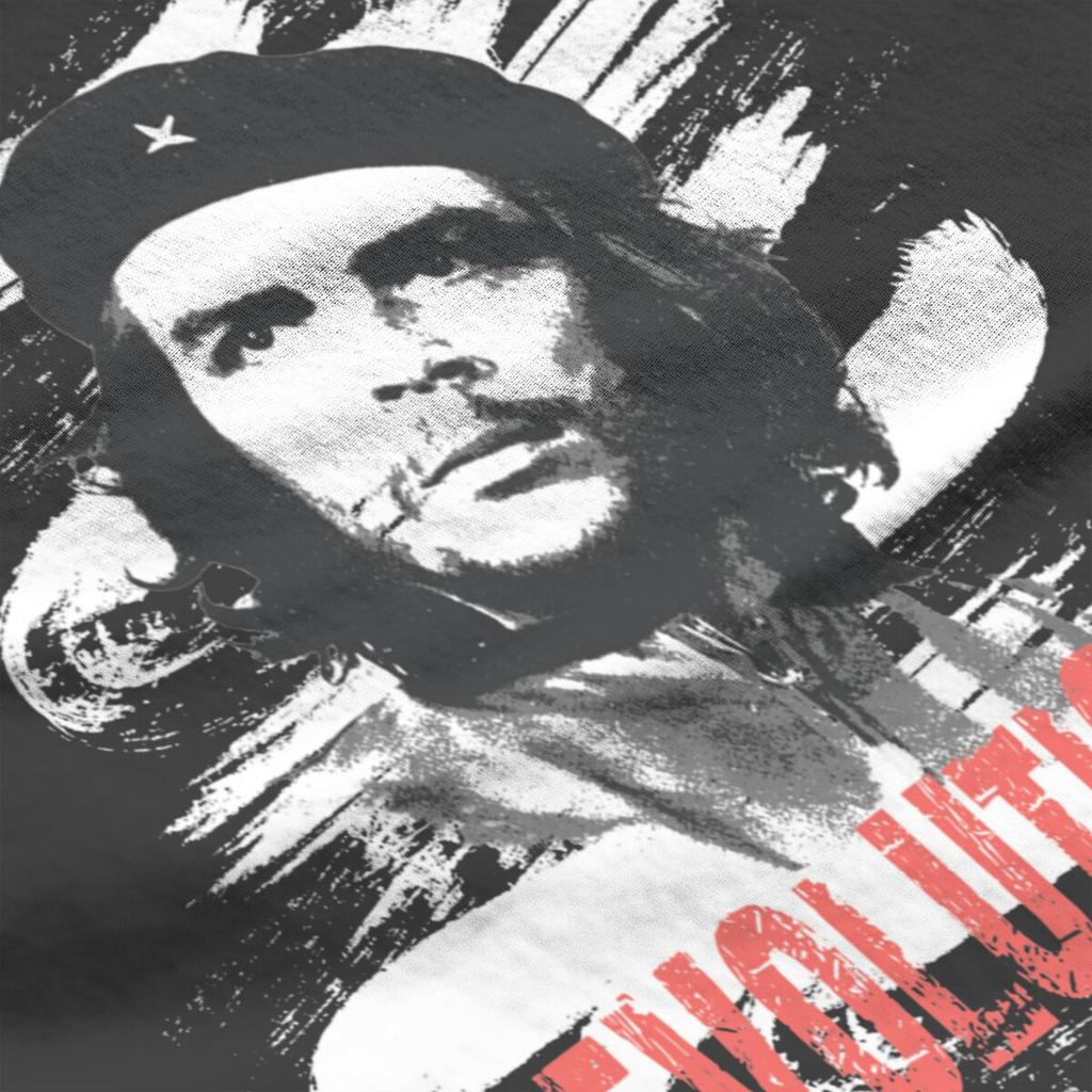Che Guevara Revolution Viva La Revolution T-Shirt Men  Cool 100% Cotton Tee Plus Size Graphic Printed Clothes