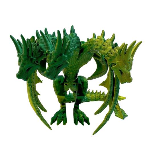 3D Printed Dragon Figurine with Movable Joints Flexible Articulated Dragon Toy