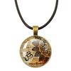 New Necklace Mandala Art Picture Rope Chain Glass Pendant Necklaces Sacred Geometry Yoga Om Fashion Jewelry Gift