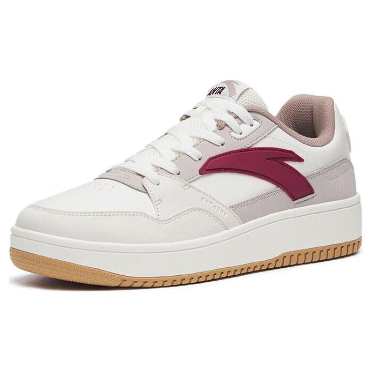 New Anta 982GZ Anti Slip And Wear Resistant Breathable Low Top Skateboard Shoes Men's White Gray Red 112318063-3